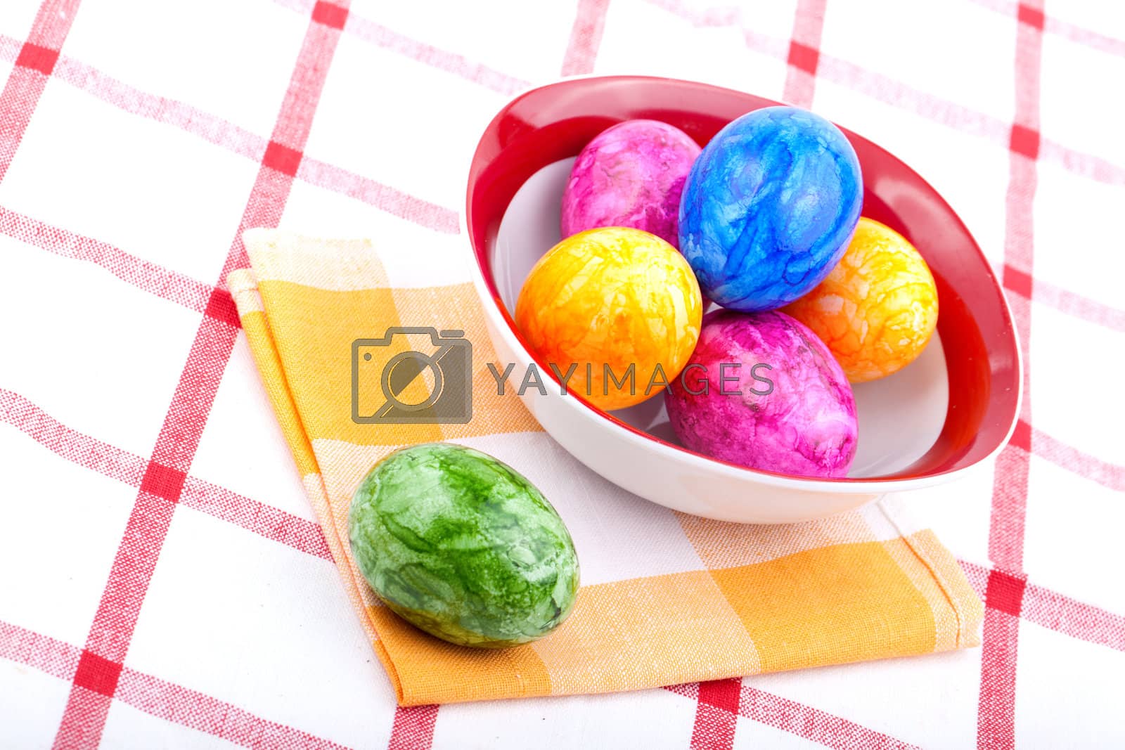 Royalty free image of easter egg on the table by motorolka