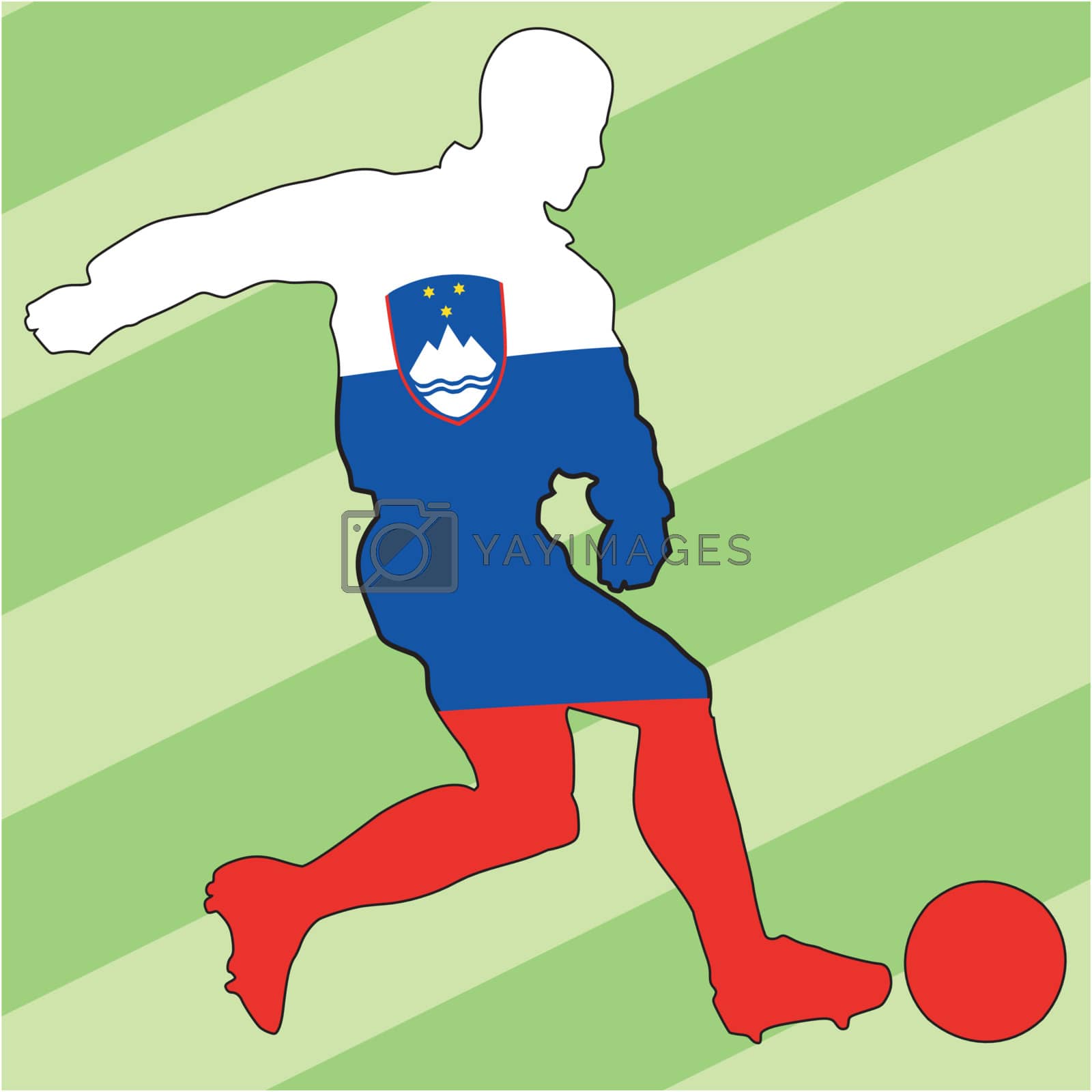 Royalty free image of Soccer series icon in national colours by Perysty