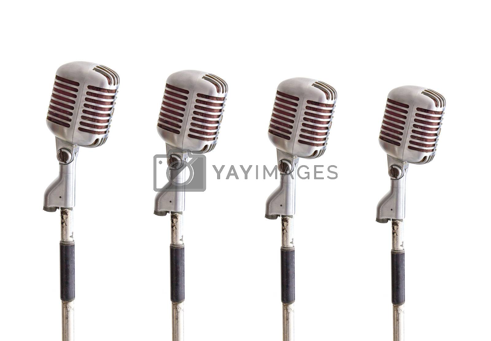Royalty free image of vintage microphone isolated on white background by tungphoto