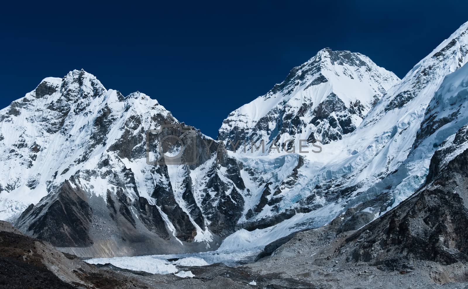 Royalty free image of Peaks not far Gorak shep and Everest base camp by Arsgera
