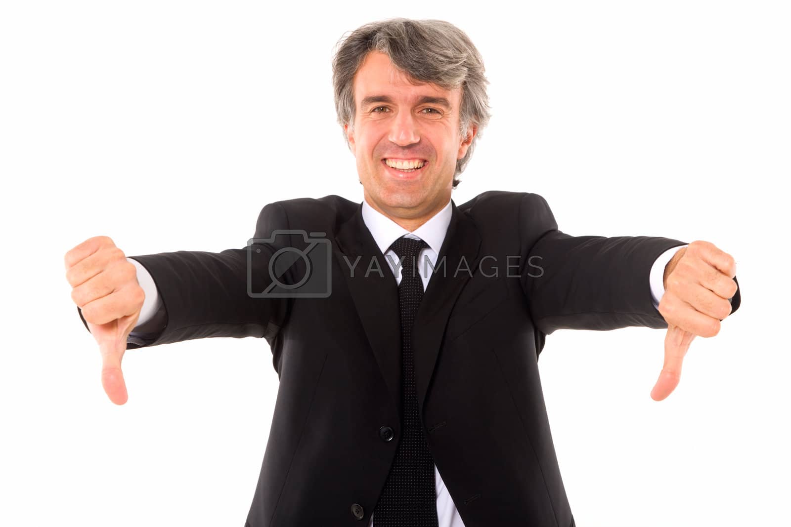 Royalty free image of businessman thumbs down by ambro