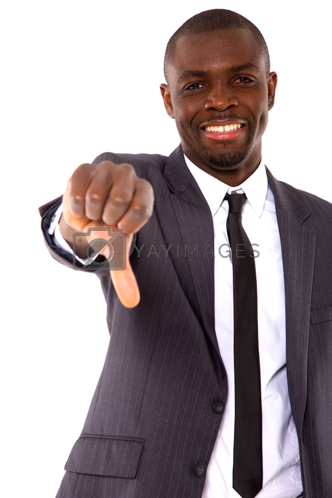 Royalty free image of businessman with thumb down by ambro