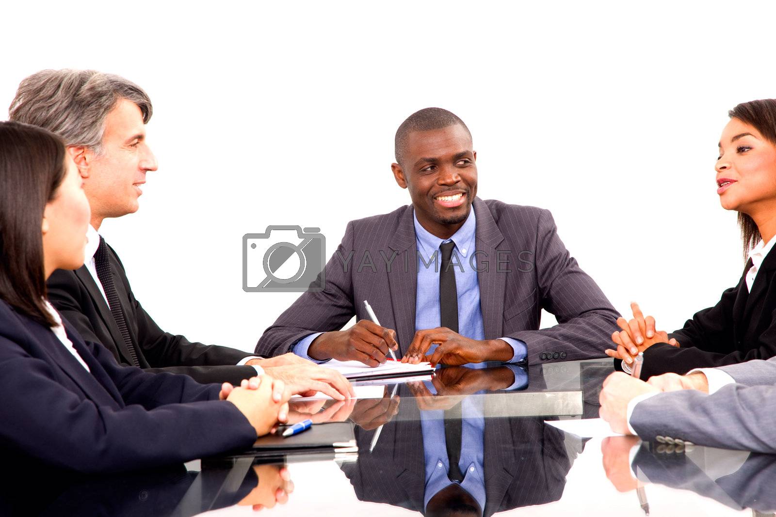 Royalty free image of multi-ethnic team during a meeting by ambro