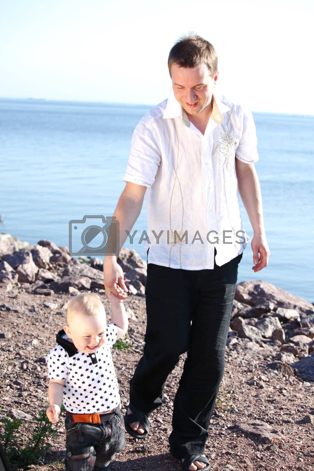 Royalty free image of family walk by Yellowj