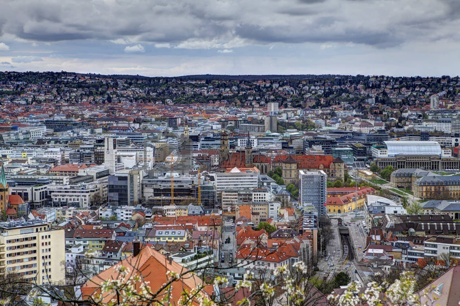 Royalty free image of panorama of stuttgart city in germany by juniart