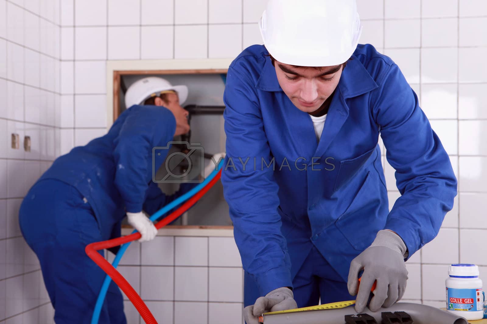 Royalty free image of Plumbing installation by phovoir