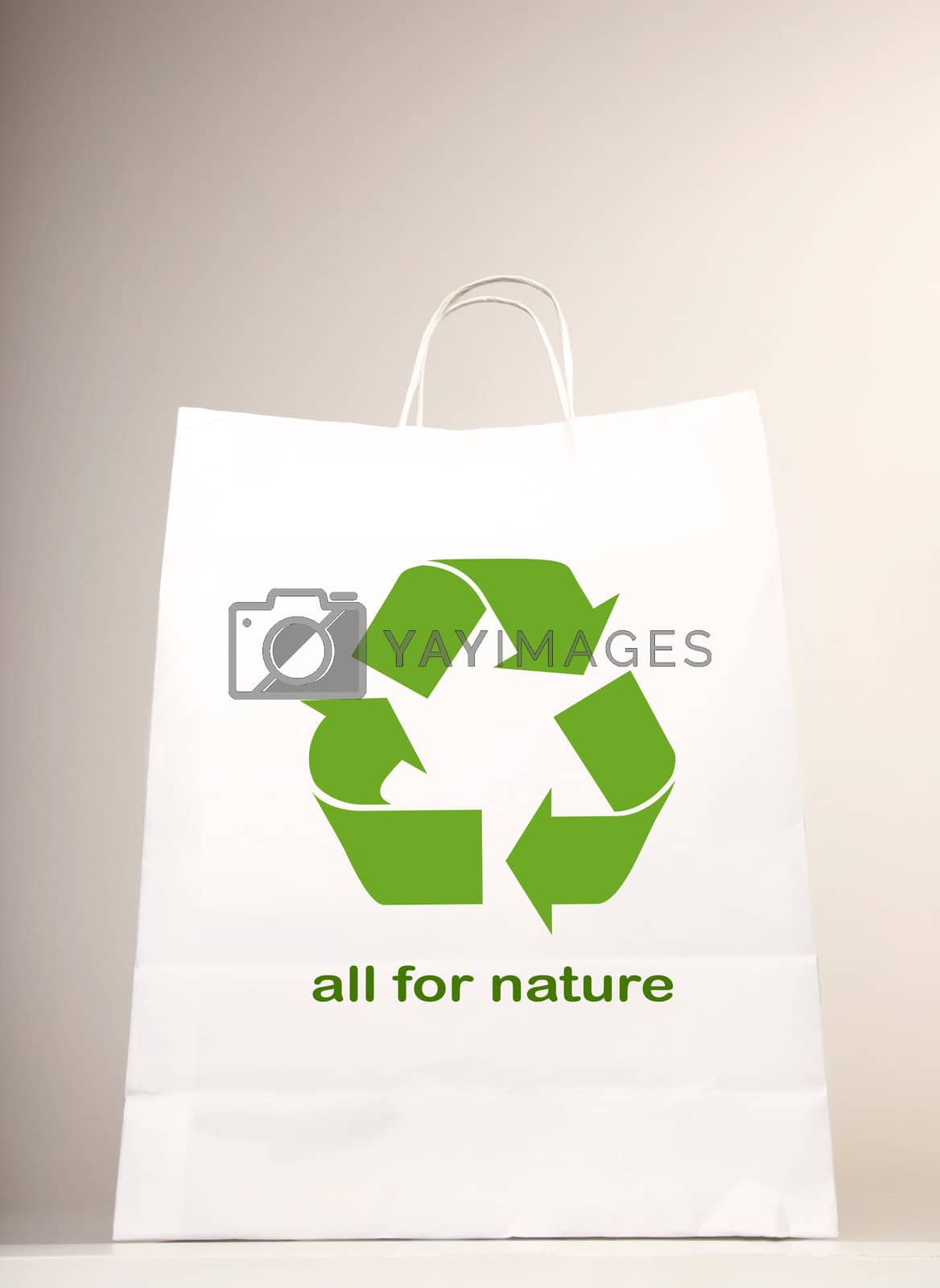 Royalty free image of Recycle symbol on the shopping bag by Anna_Omelchenko