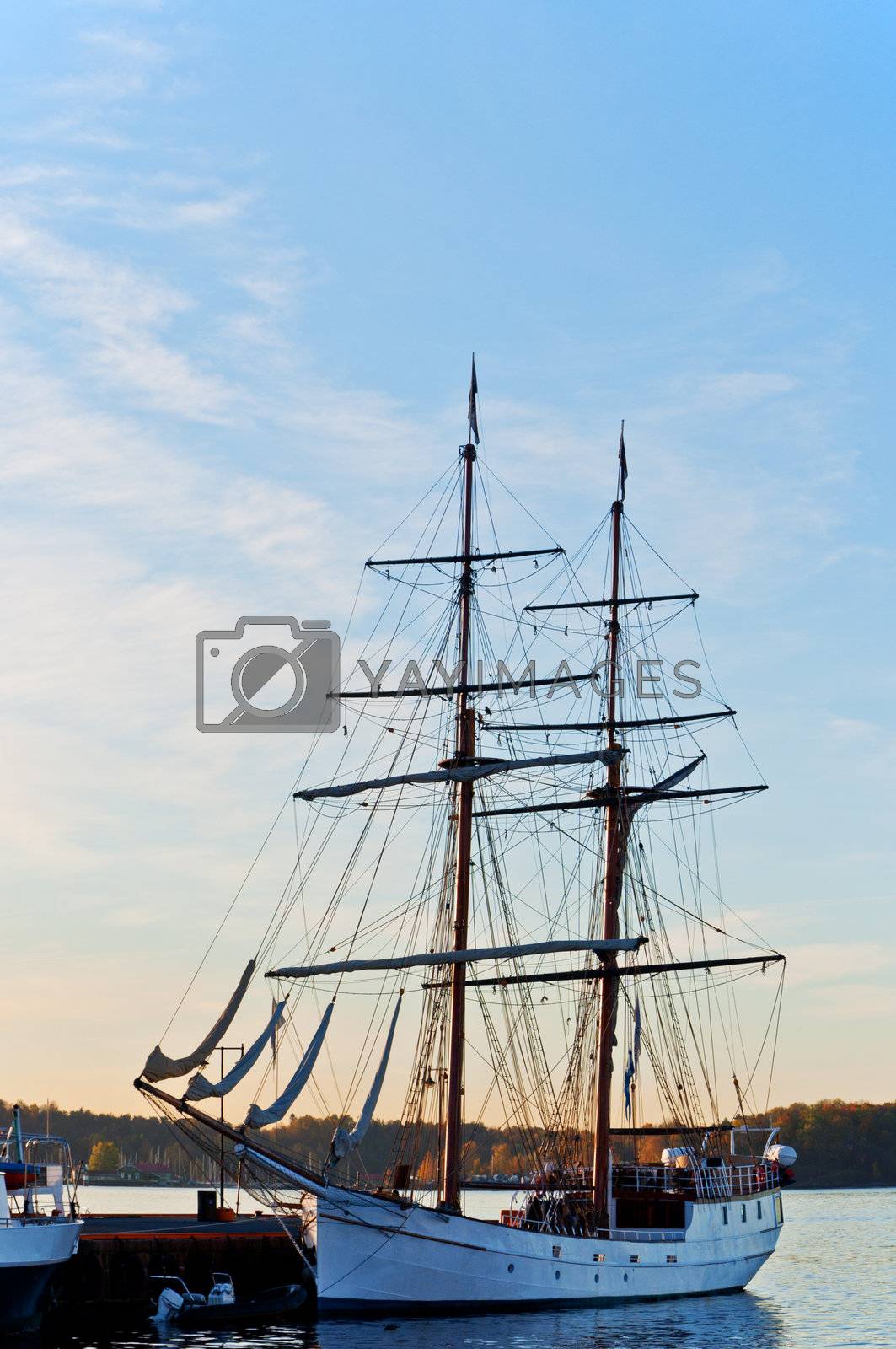 Royalty free image of Tall Ship at  dawn  by Nanisimova