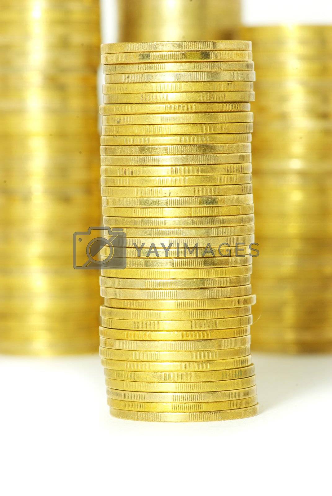 Royalty free image of stock of coins  by Pakhnyushchyy