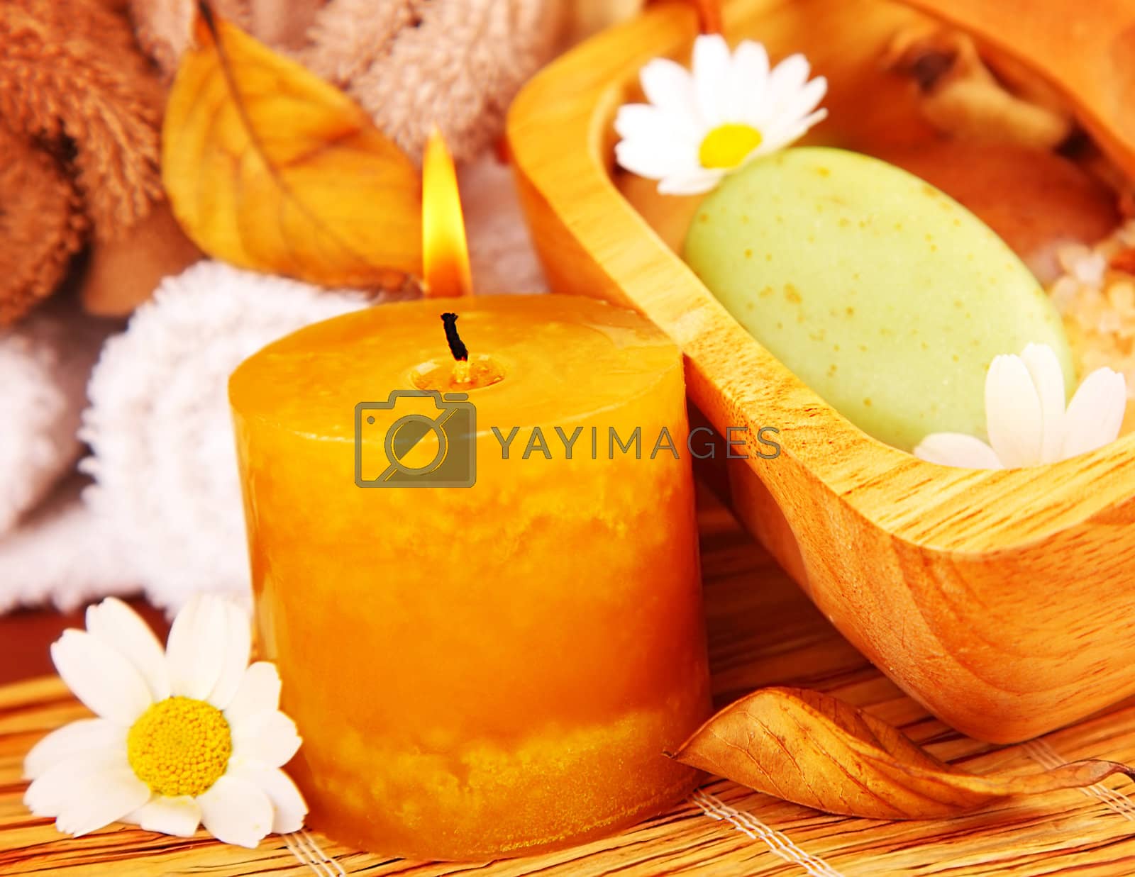 Royalty free image of Spa candle by Anna_Omelchenko