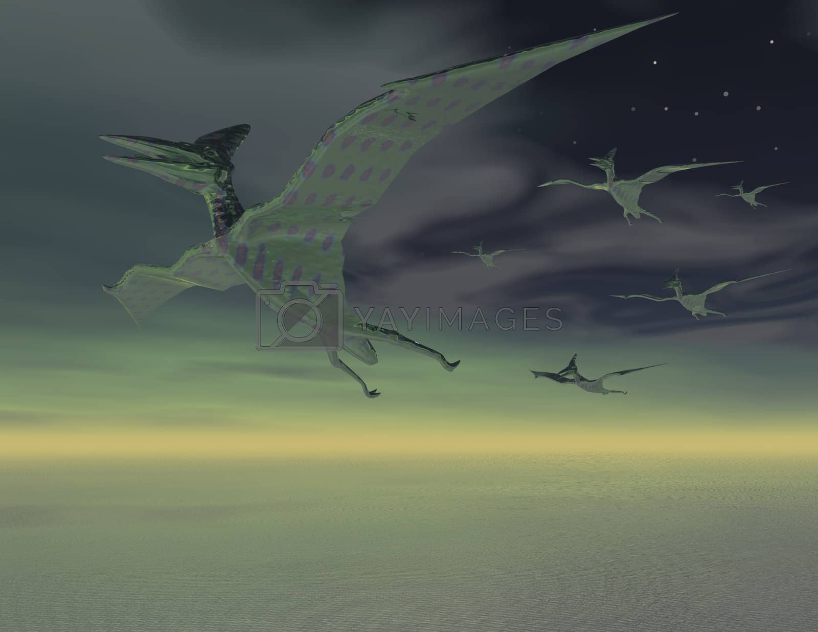 Royalty free image of Flying dinosaurs by 3quarks