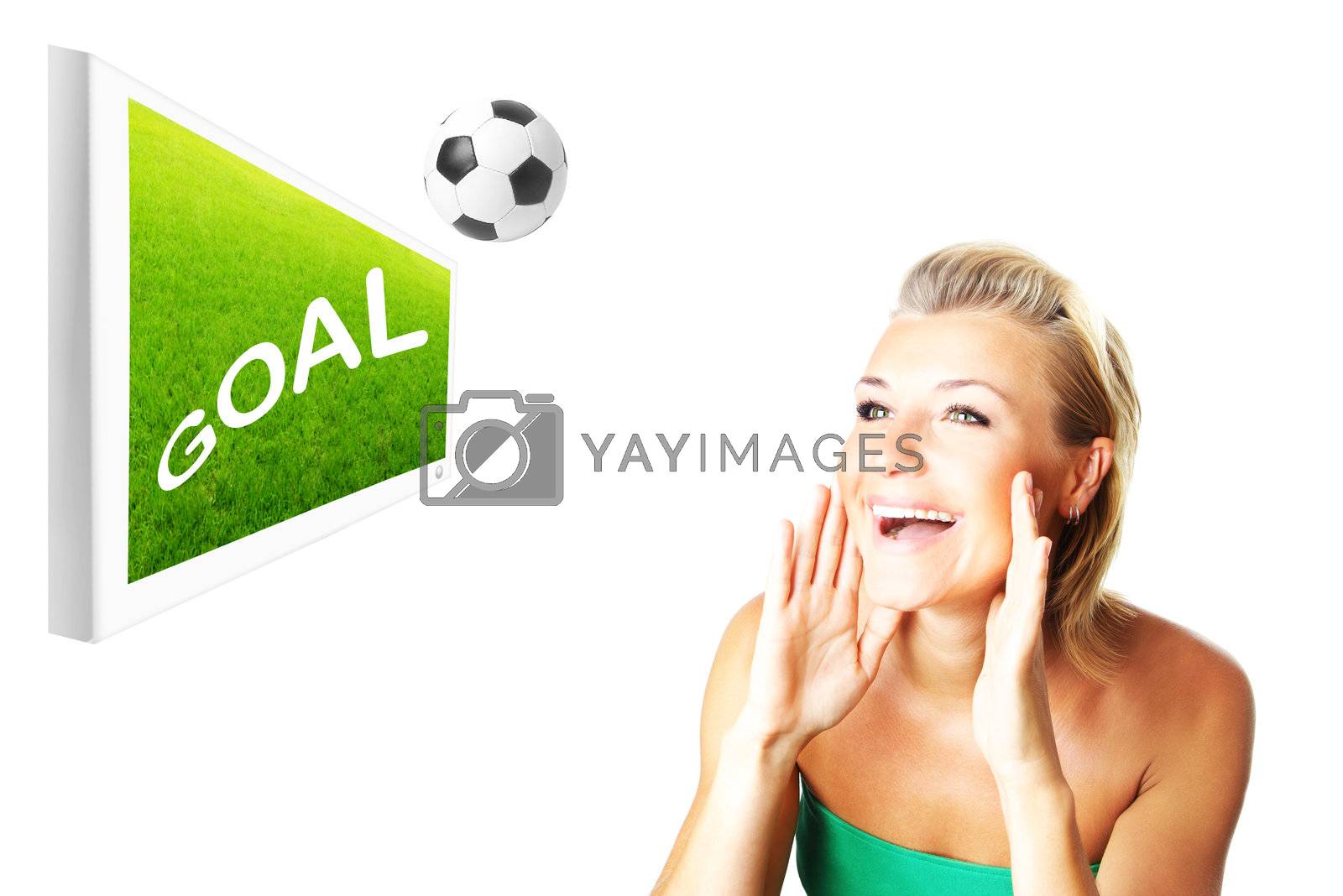 Royalty free image of Excited football fan by Anna_Omelchenko
