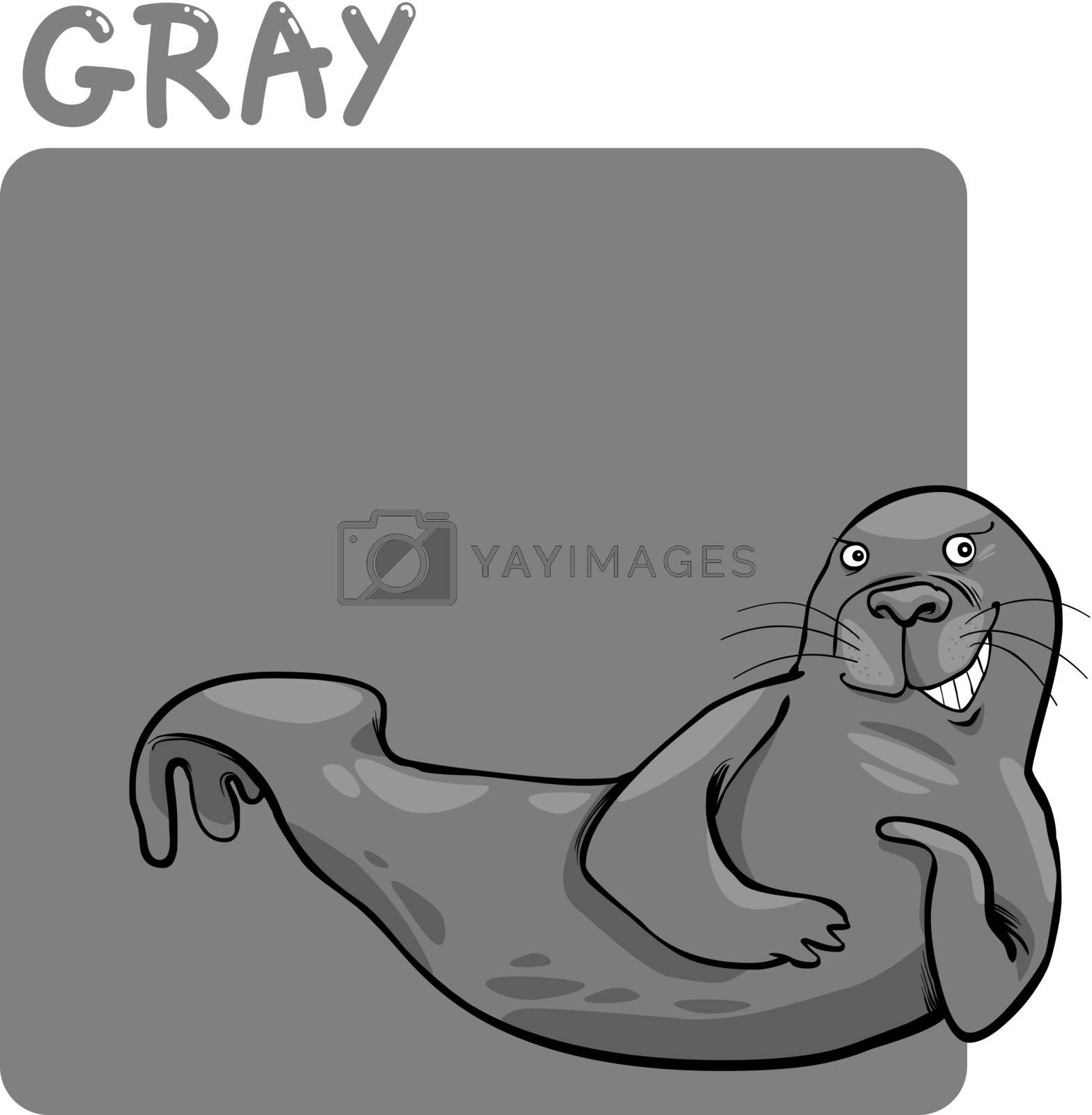 Royalty free image of Color Gray and Seal Cartoon by izakowski