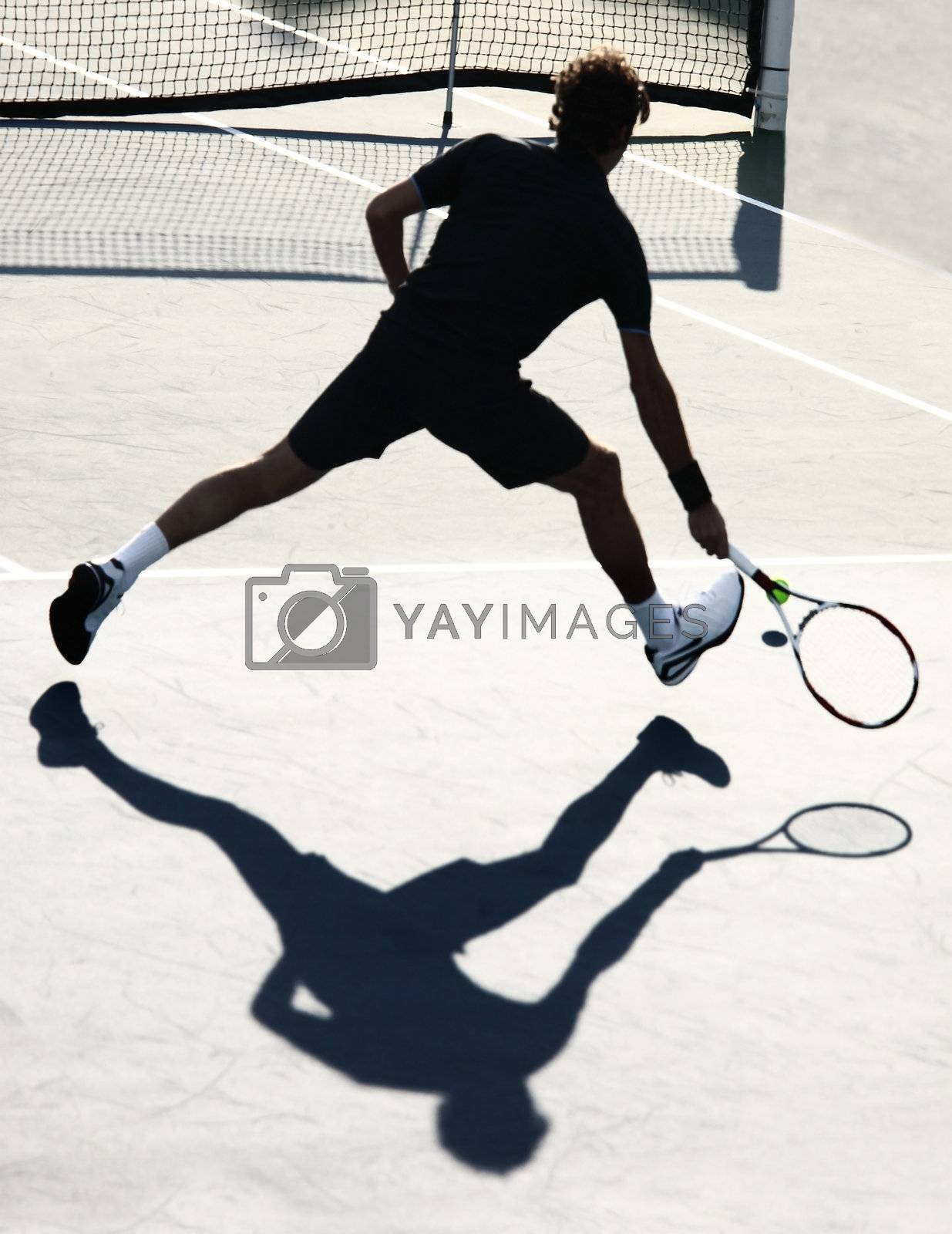 Royalty free image of Tennis player in action by Anna_Omelchenko