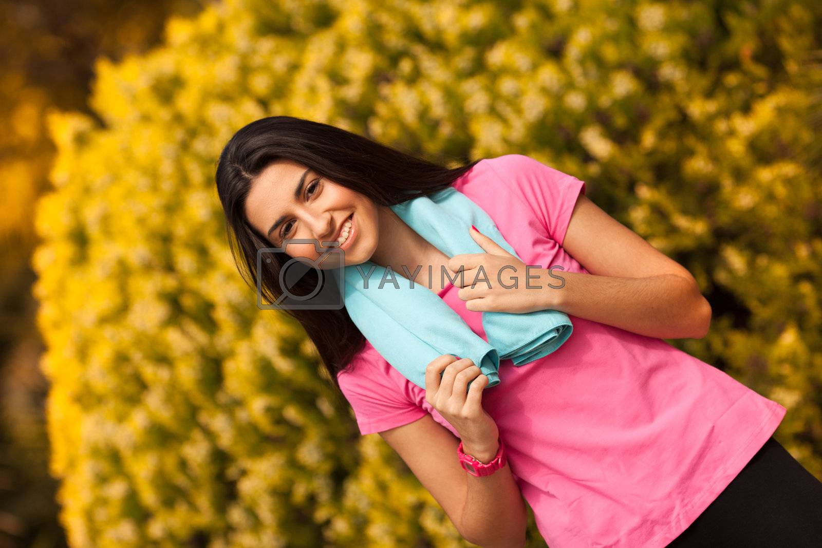 Royalty free image of Sport woman enjoying after fitness session by Lcrespi