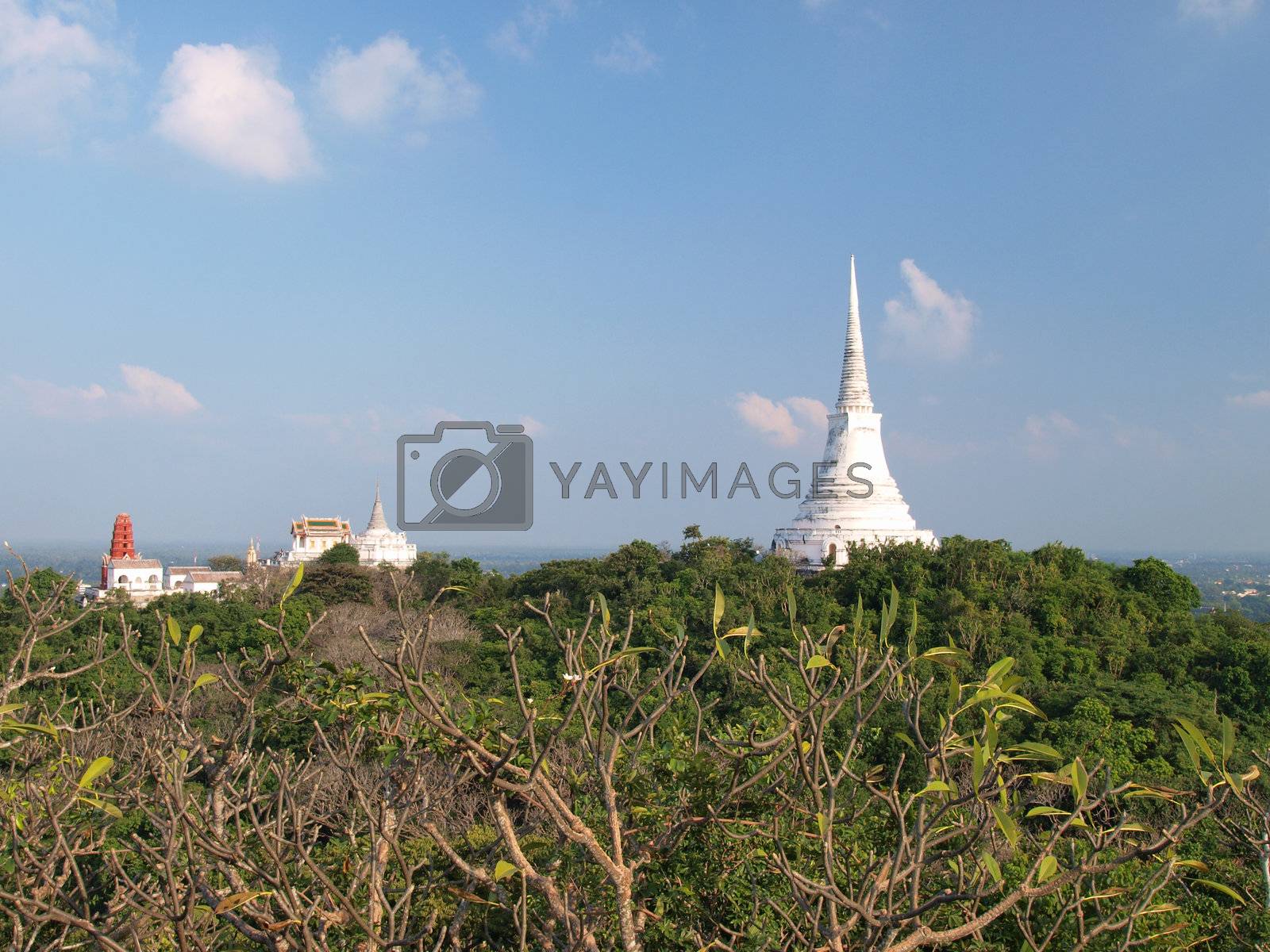 Royalty free image of View of Maha Samanaram temple in Petchburi ,Thailand     by jakgree