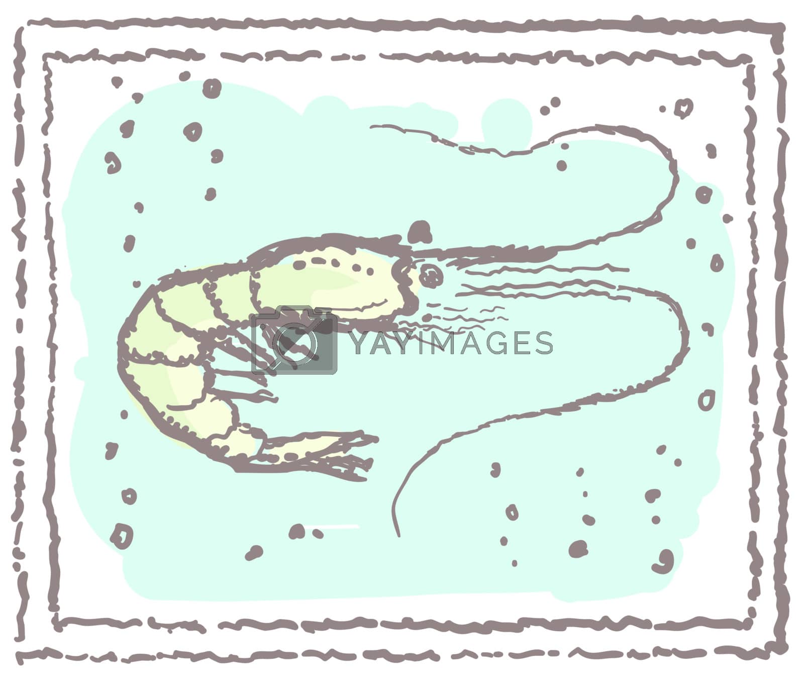 Royalty free image of Shrimp in frame by ESSL