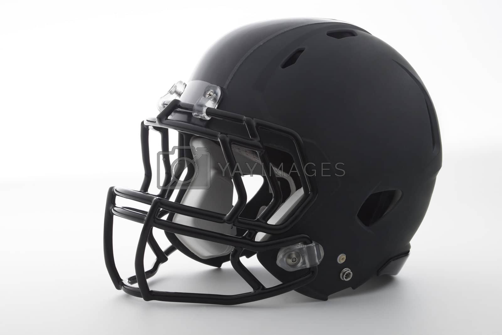 Royalty free image of Black Football Helmet on white by ozaiachin