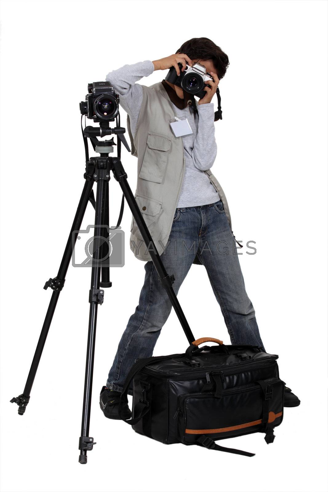 Royalty free image of Professional photographer by phovoir