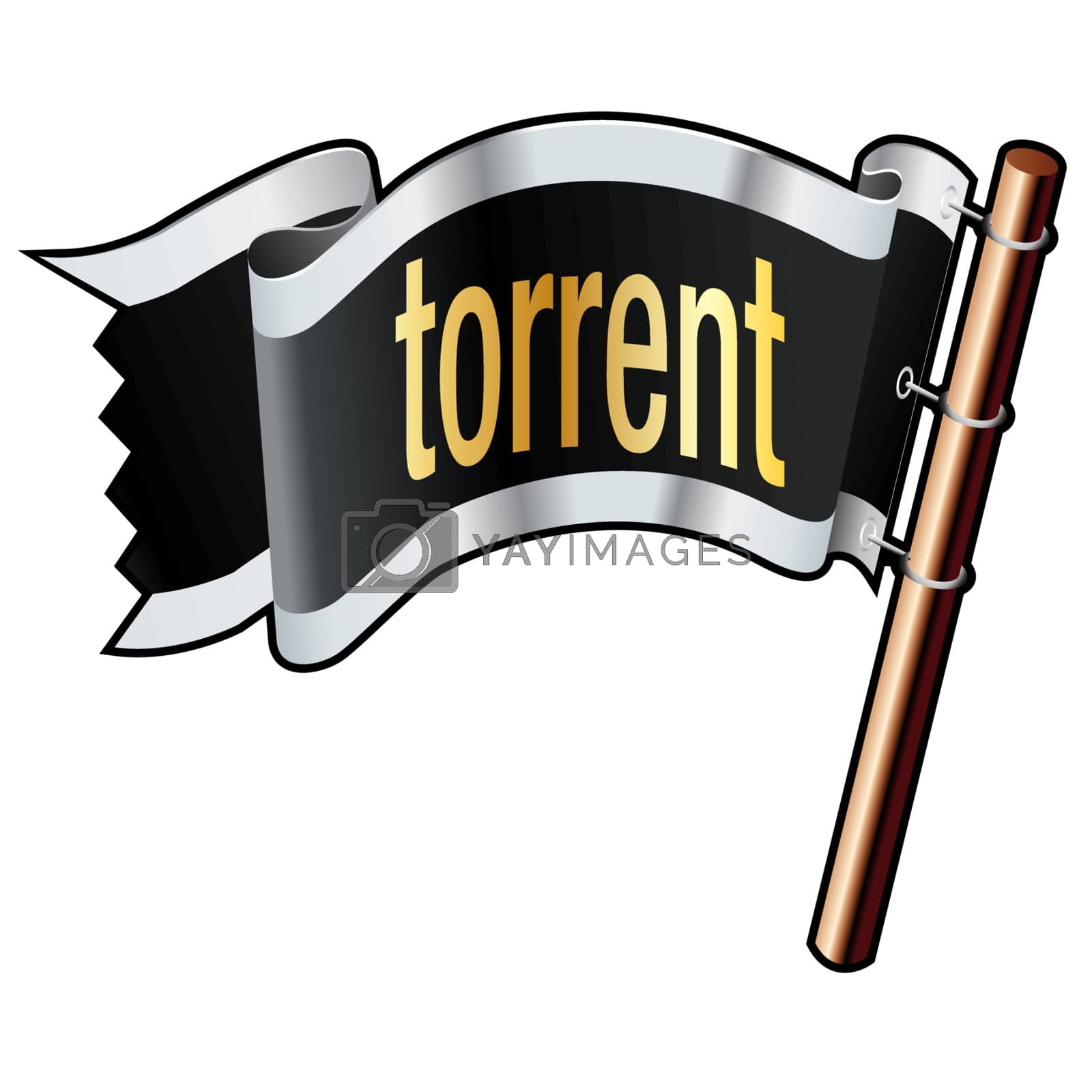 Royalty free image of Torrent pirate flag by lhfgraphics