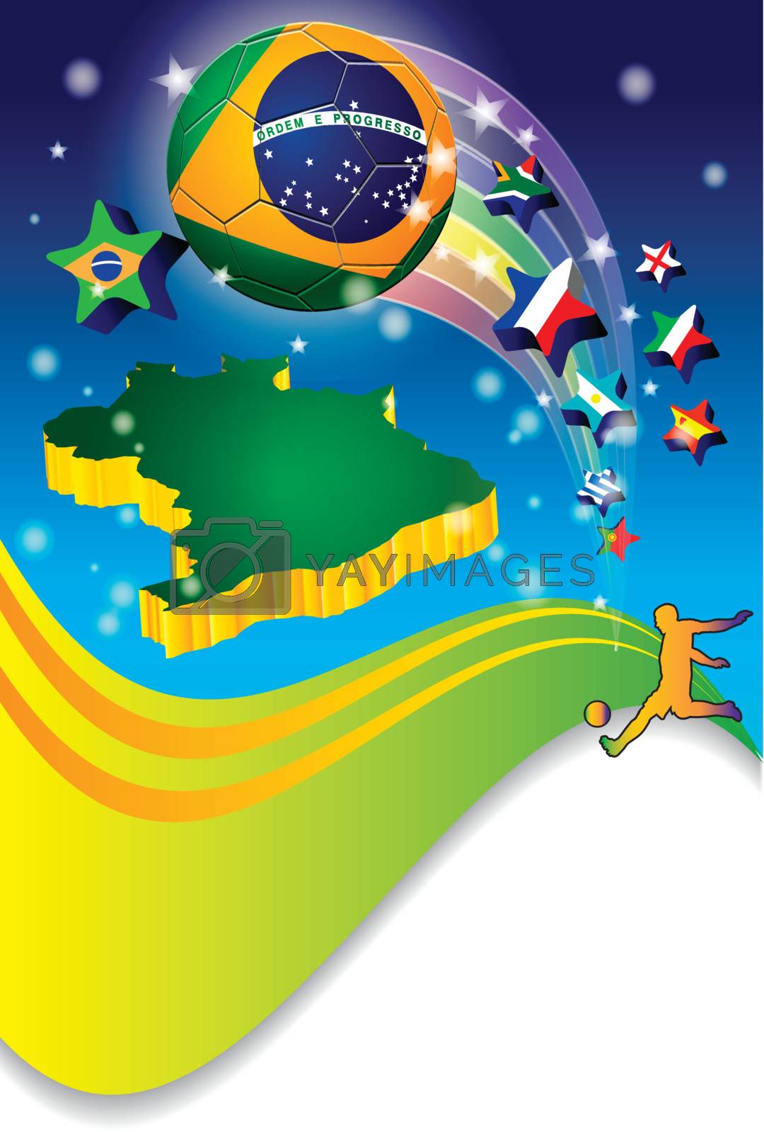 Royalty free image of Poster Brazil 2014 soccer Football by nirots