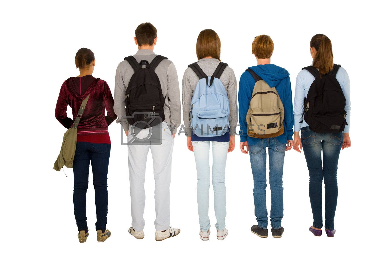 Royalty free image of teenage students with backpack by ambro