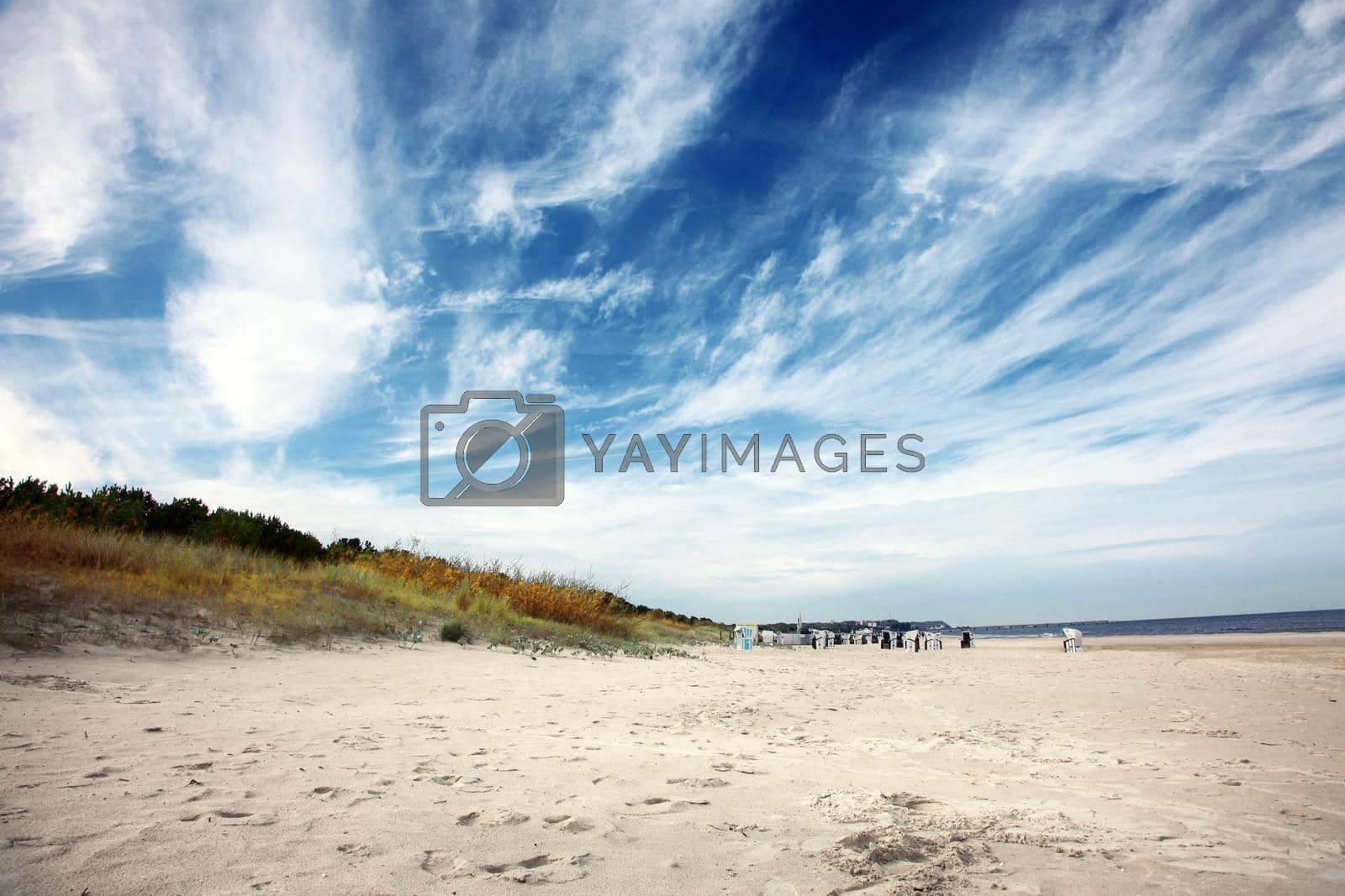 Royalty free image of Stormy baltic sea and beach with coastal dunes. by Taut