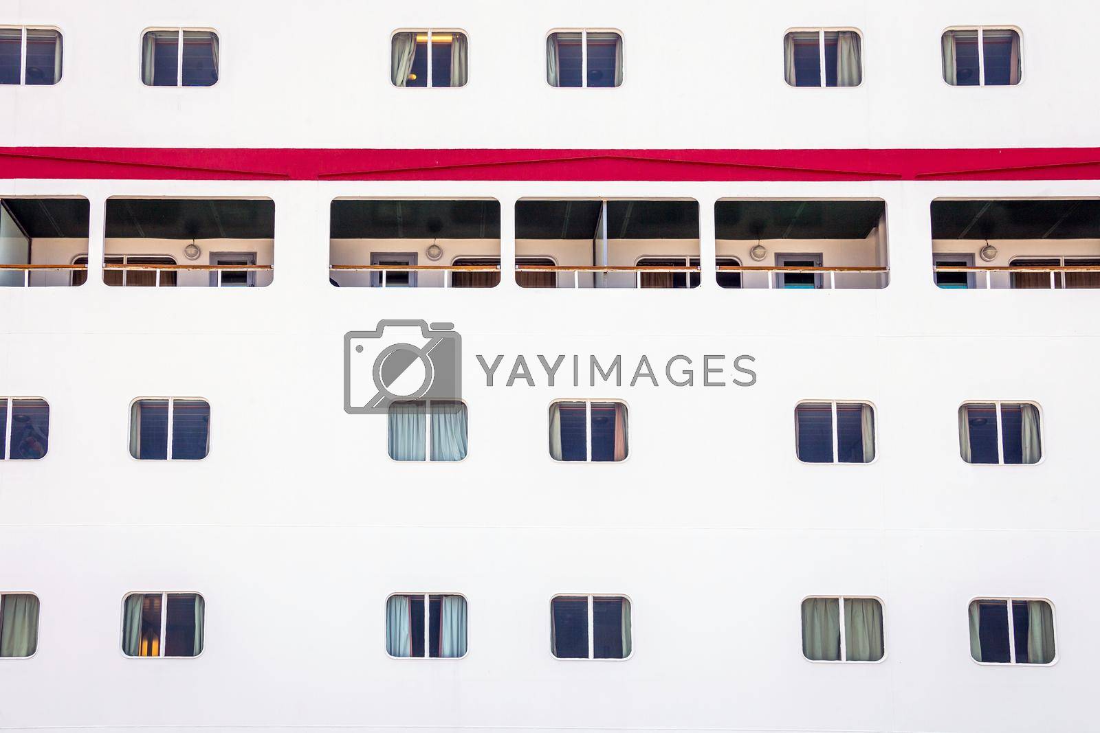 Portholes of Cruise ship