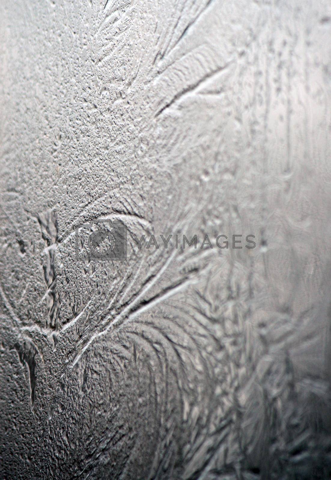 Royalty free image of Icy pattern on frozen window. by nightlyviolet