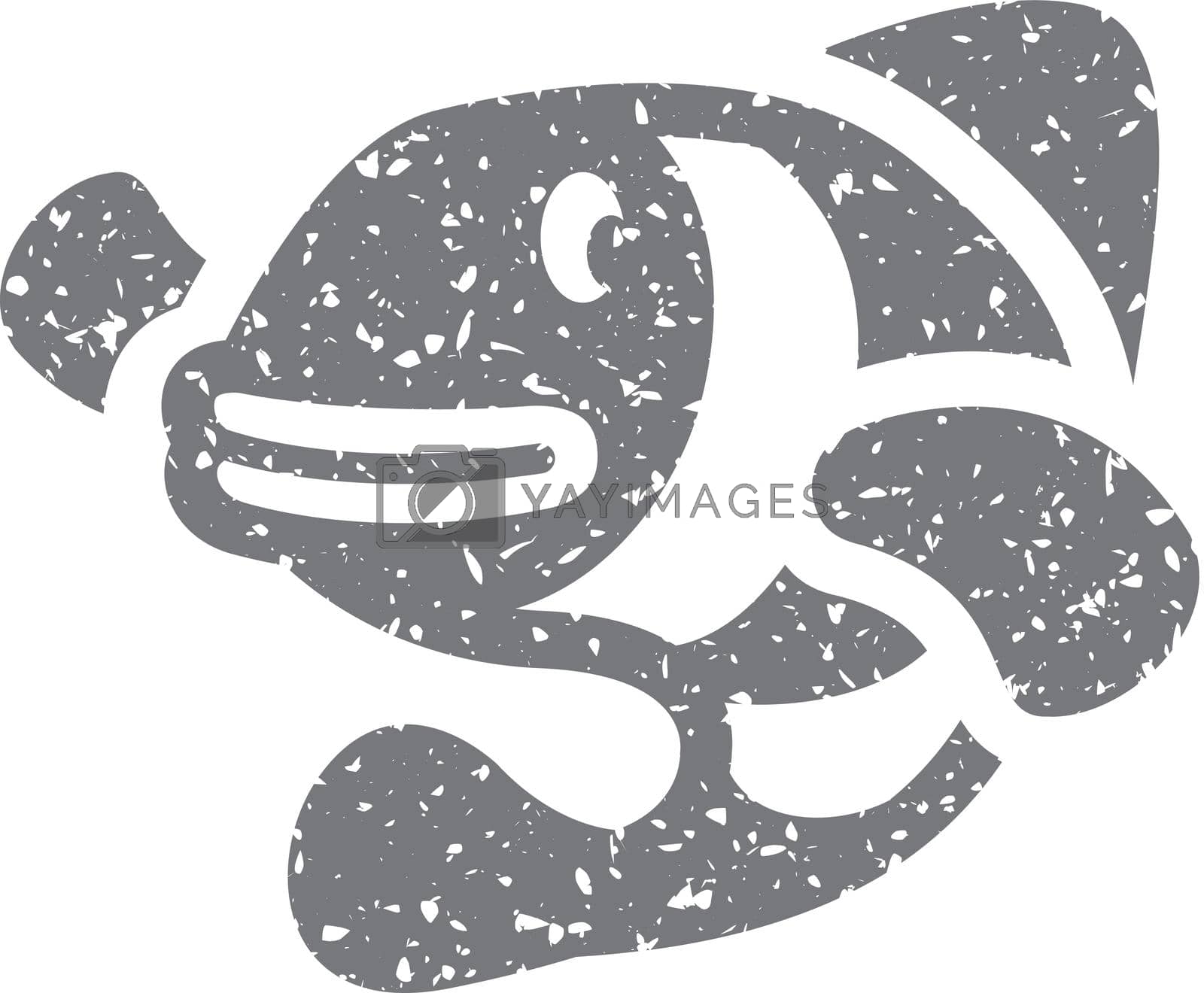 Royalty free image of Grunge icon - Clown fish by puruan