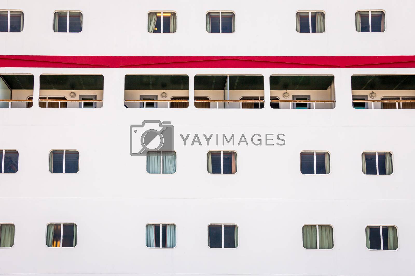 Portholes of Cruise ship