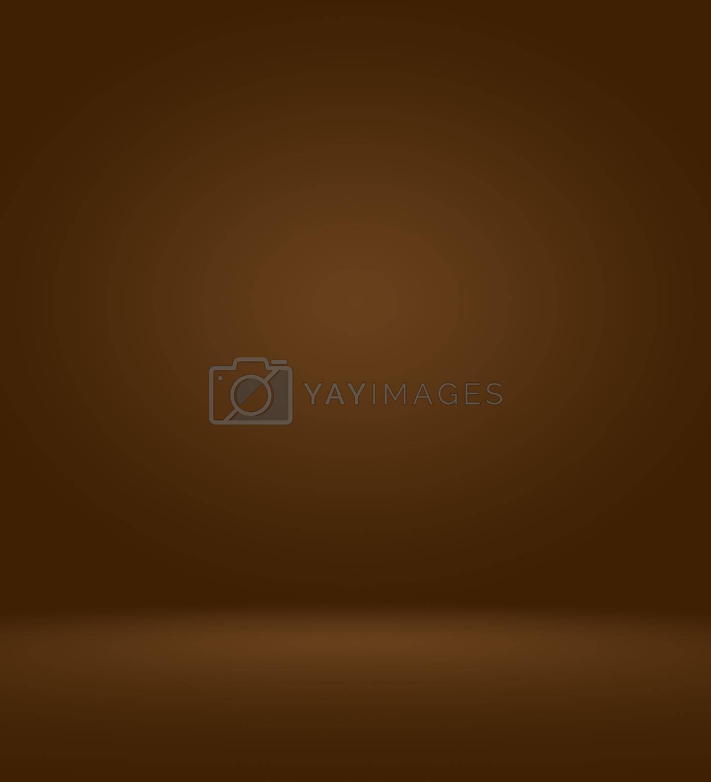Royalty free image of Abstract luxury dark brown and brown gradient with border brown by Benzoix