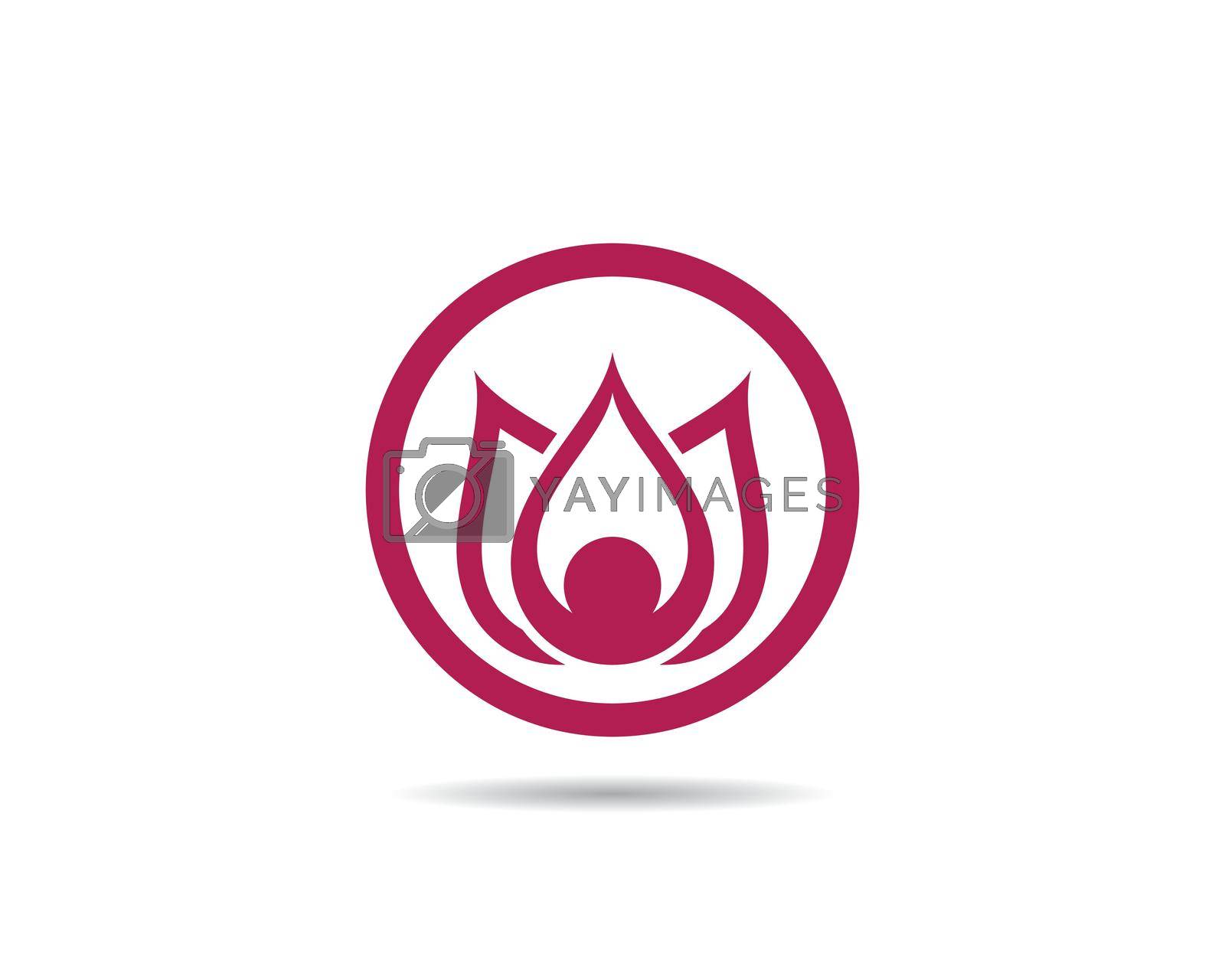 Yoga Lotus flowers design logo Template icon