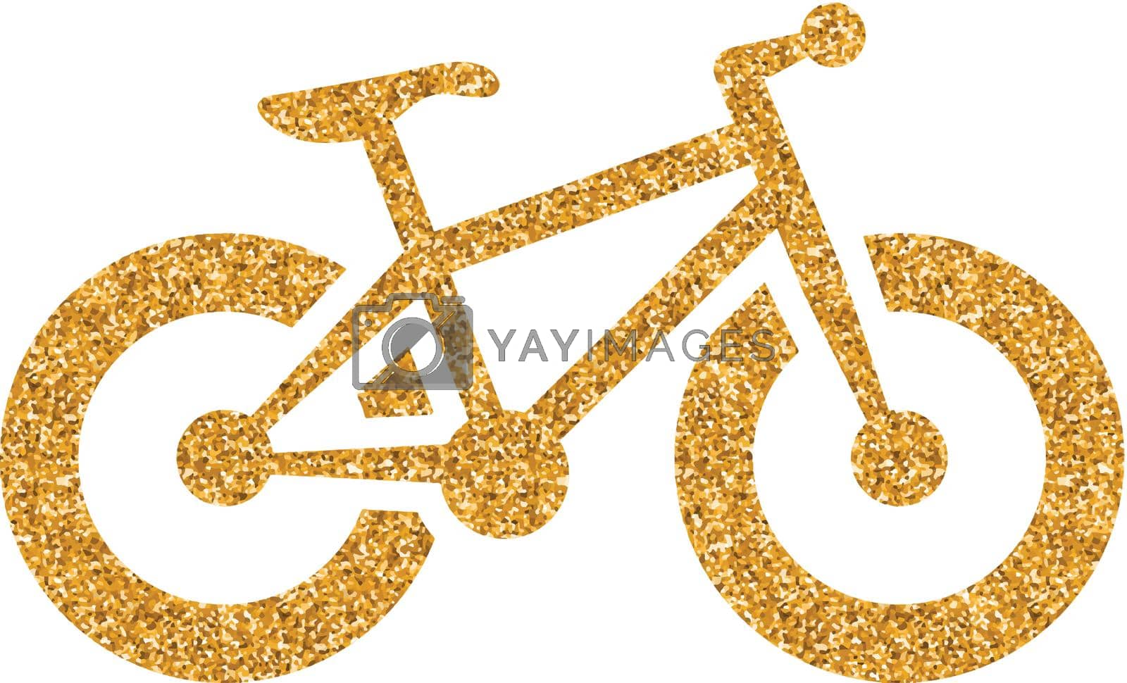 Royalty free image of Gold Glitter Icon - Fat tyre bicycle by puruan