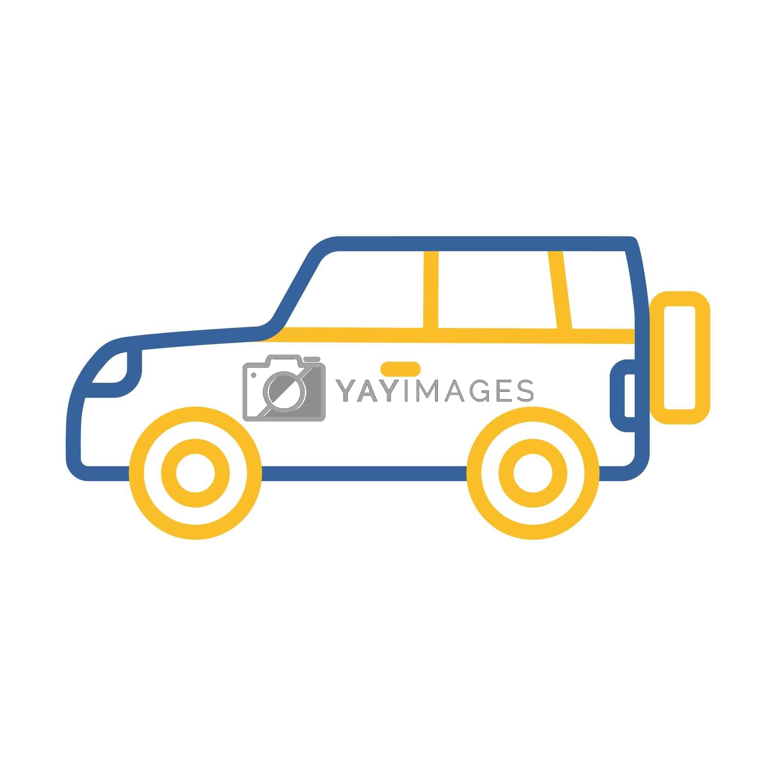 Royalty free image of SUV car flat vector icon isolated by nosik