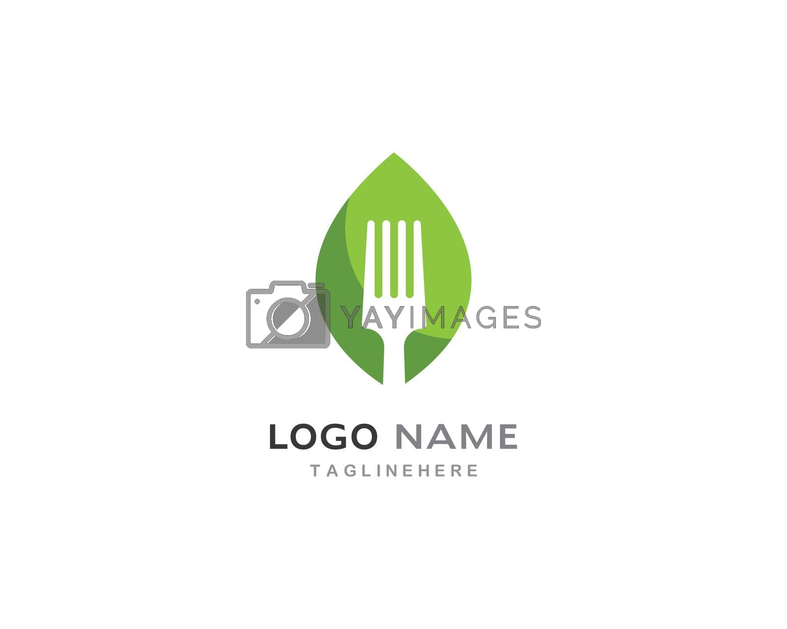 Healthy food logo vector template
