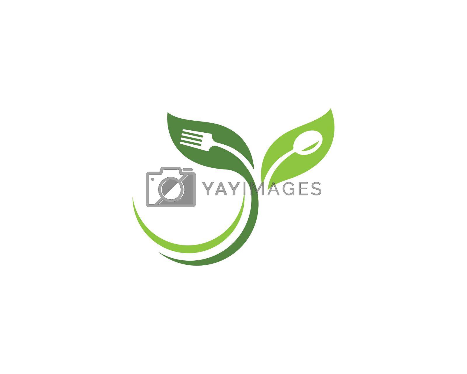 Healthy food logo vector template
