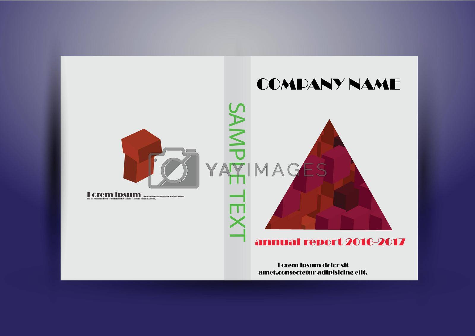 Royalty free image of Cover Design template, annual report cover, flyer, presentation, brochure. Front page design layout template with bleed in A4 size. by Photographeeasia