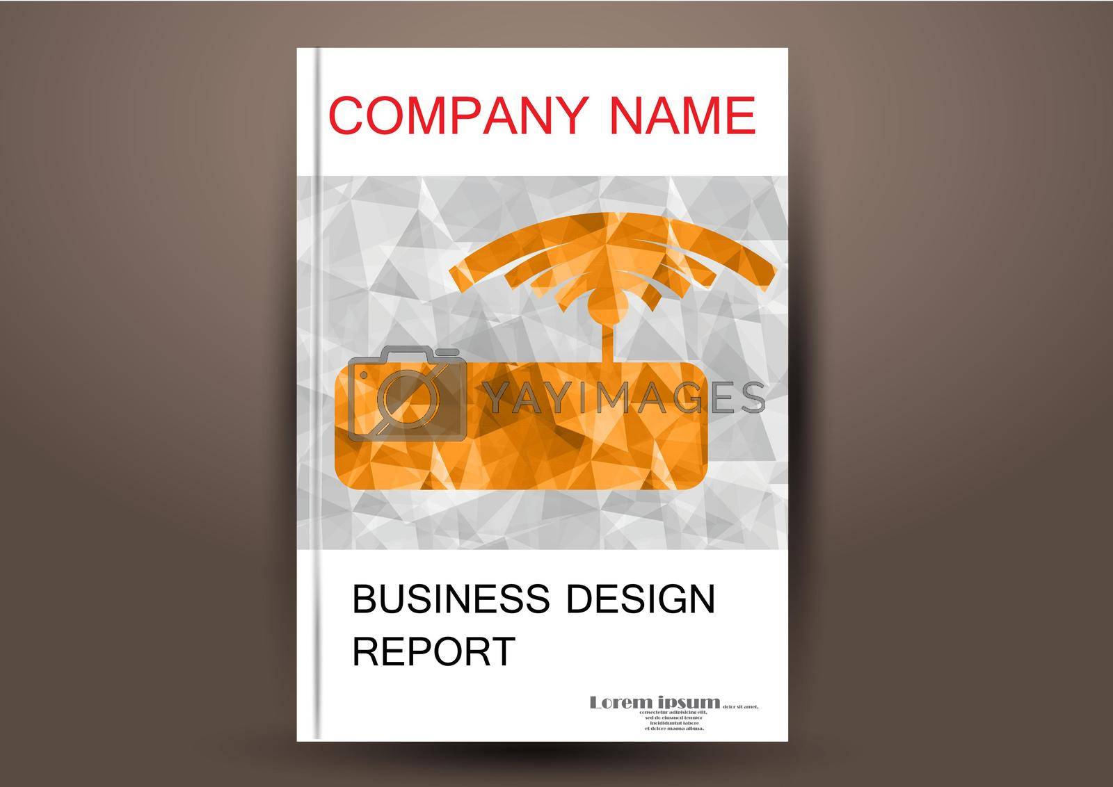Royalty free image of Cover Design template, annual report cover, flyer, presentation, brochure. Front page design layout template by Photographeeasia