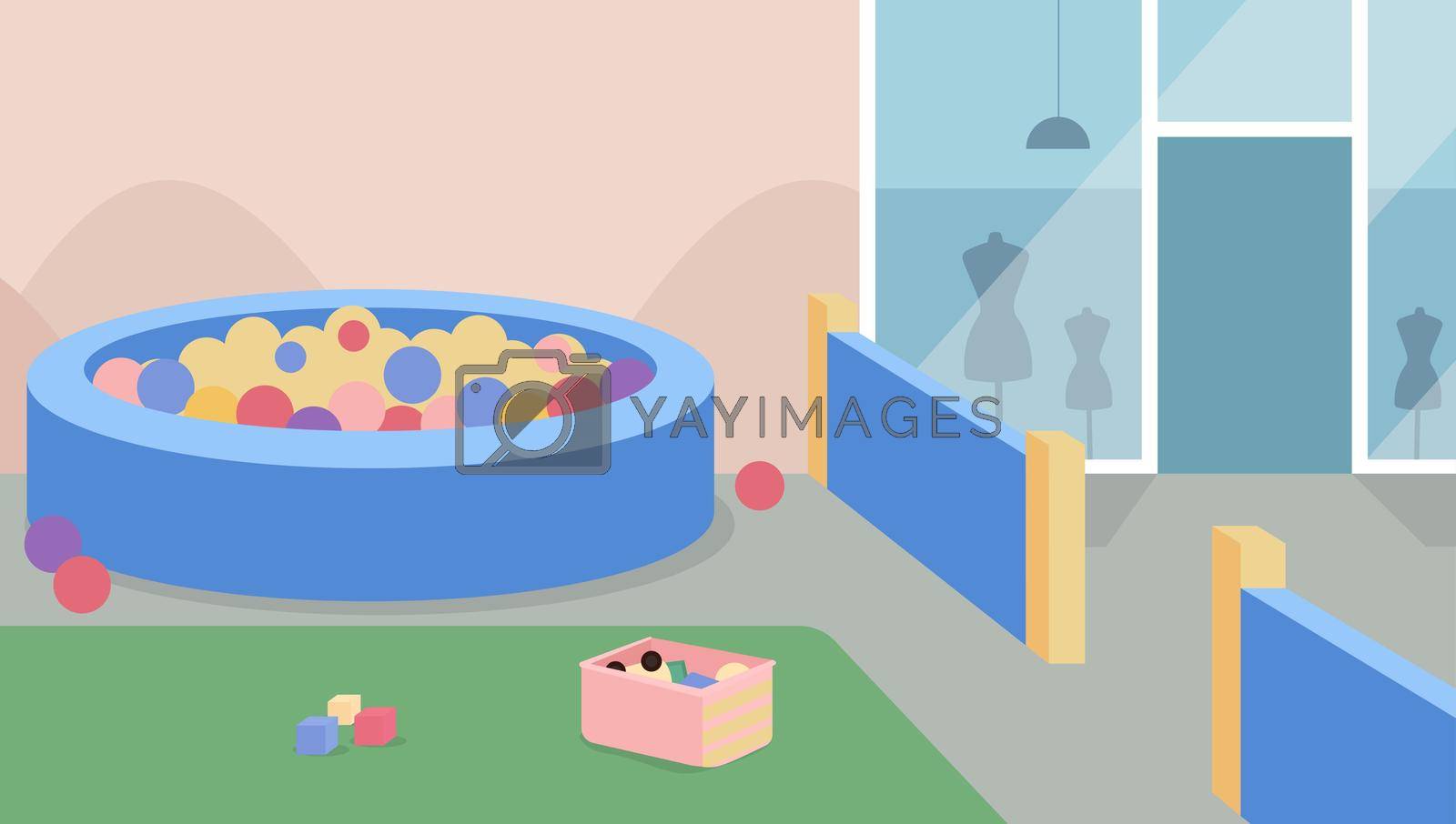 Royalty free image of Playzone flat color vector illustration by ntl