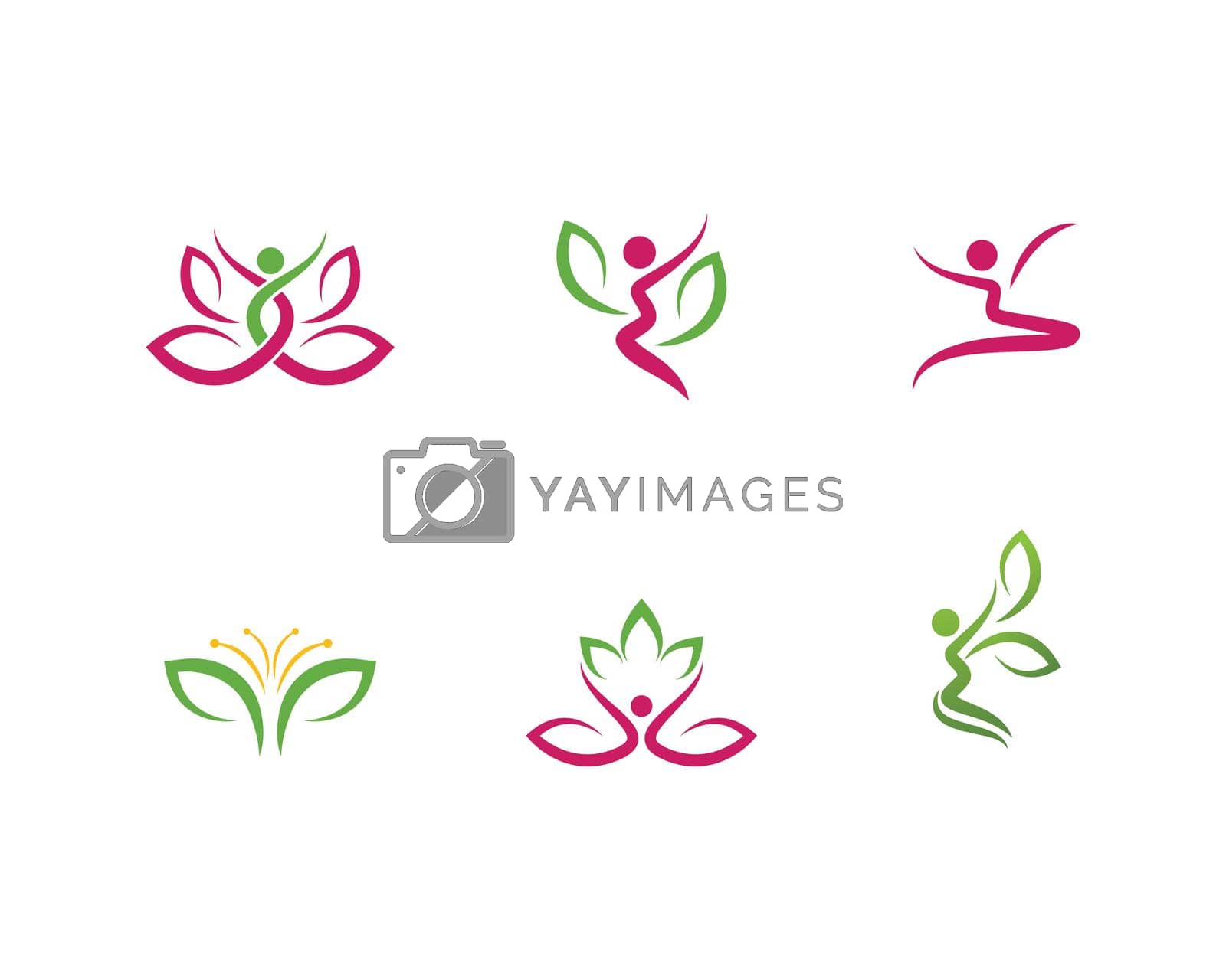 Yoga logo template vector icon design