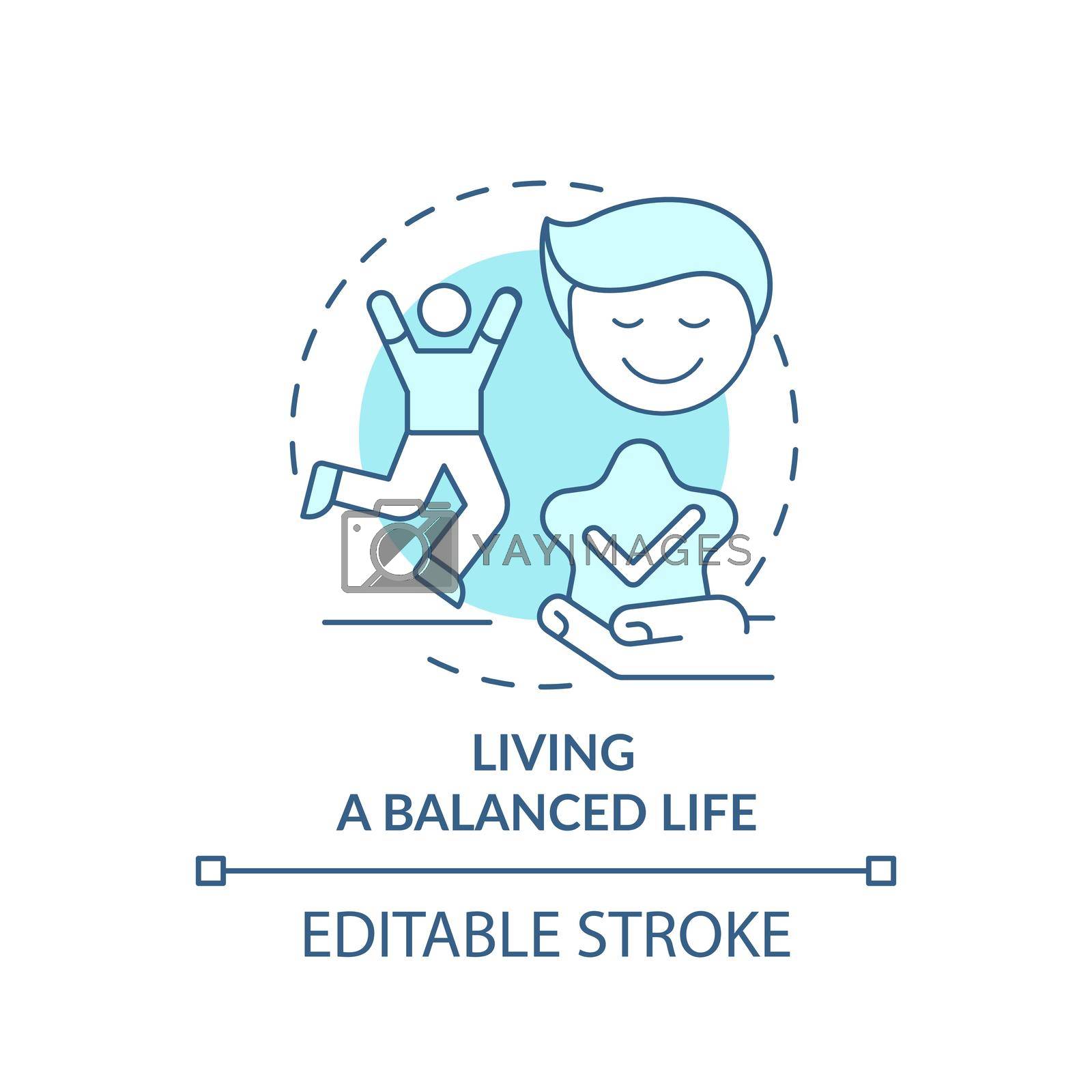 Royalty free image of Living a balanced life concept icon by bsd