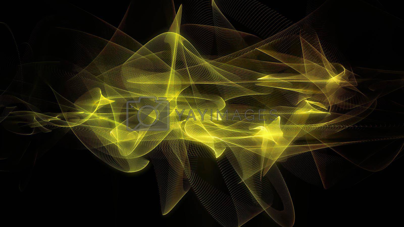 Golden abstract background. texture aurora pattern