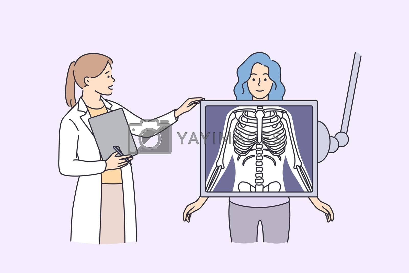 Royalty free image of Radiology and body scan in medicine concept by VECTORIUM