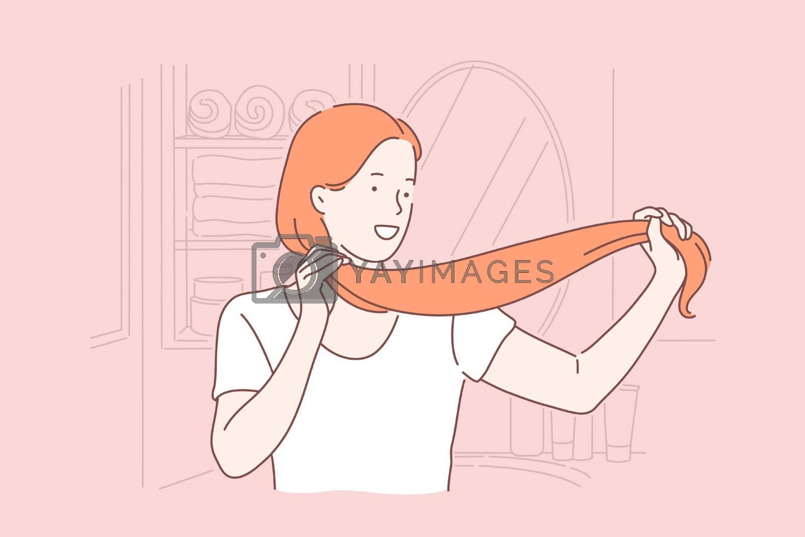 Royalty free image of Hair care, hairdo, beauty, saloon procedure concept by VECTORIUM