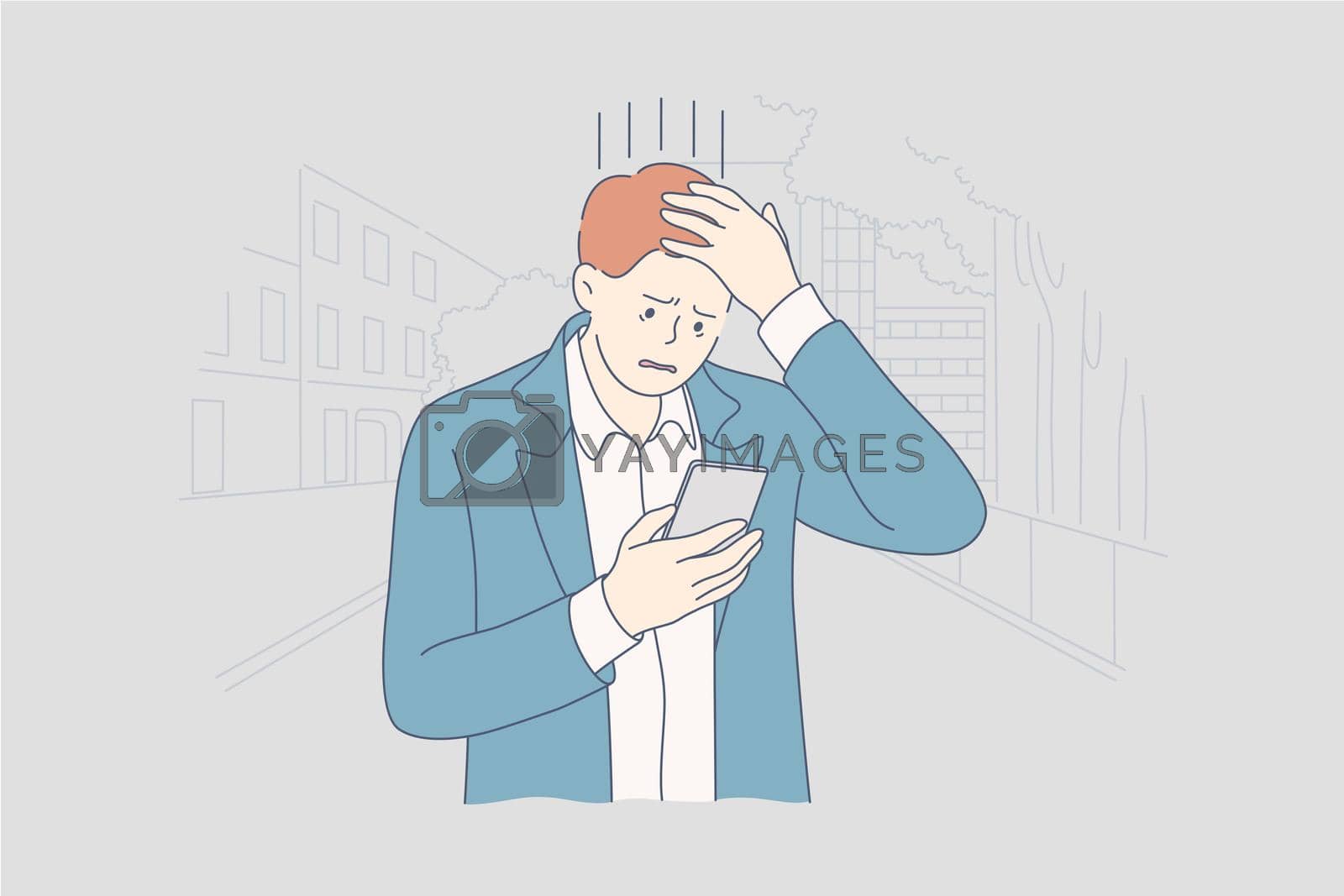 Royalty free image of Depression, fatigue, mental stress, business, frustration concept. by VECTORIUM