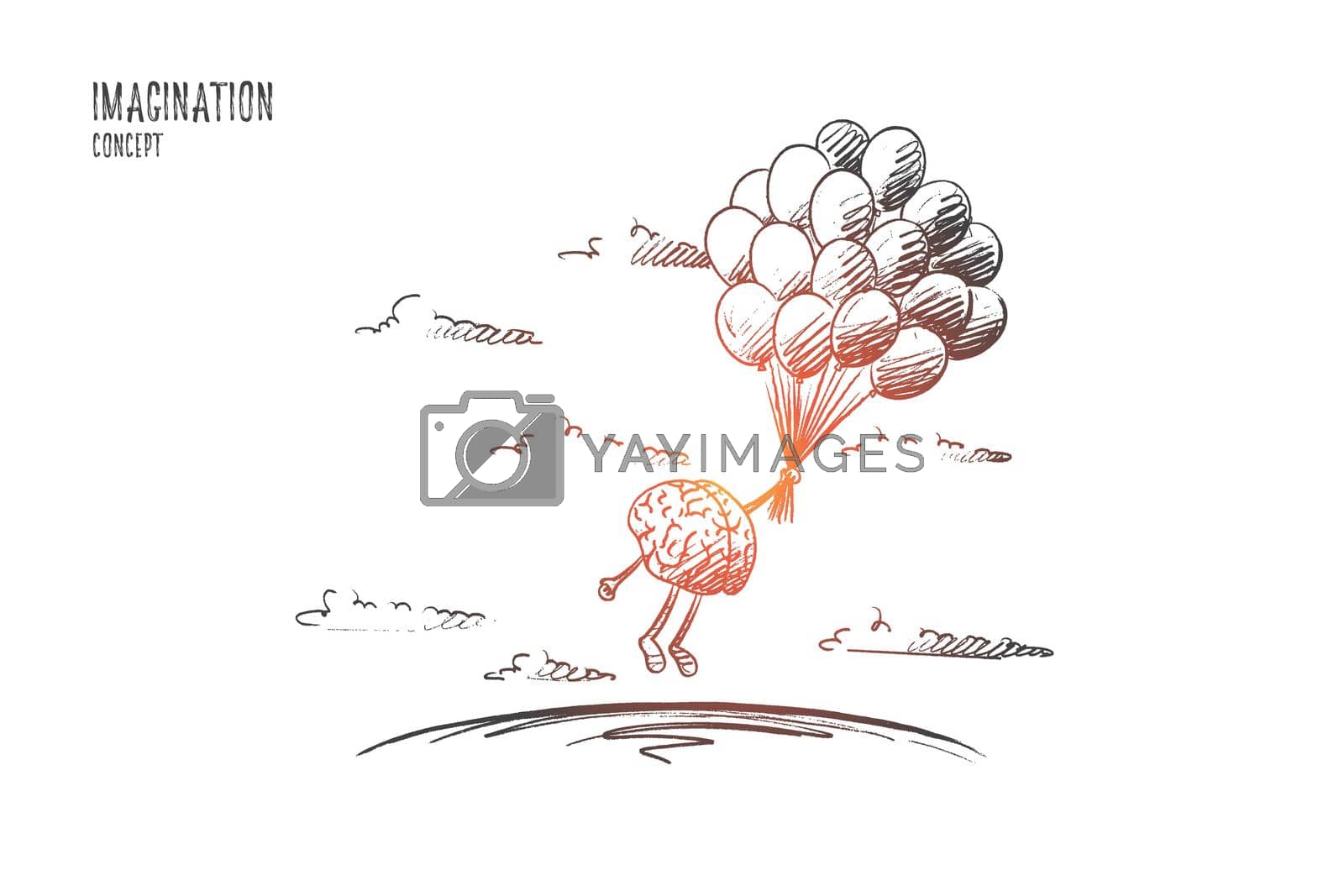 Royalty free image of Imagination concept. Hand drawn isolated vector. by Vasilyeva