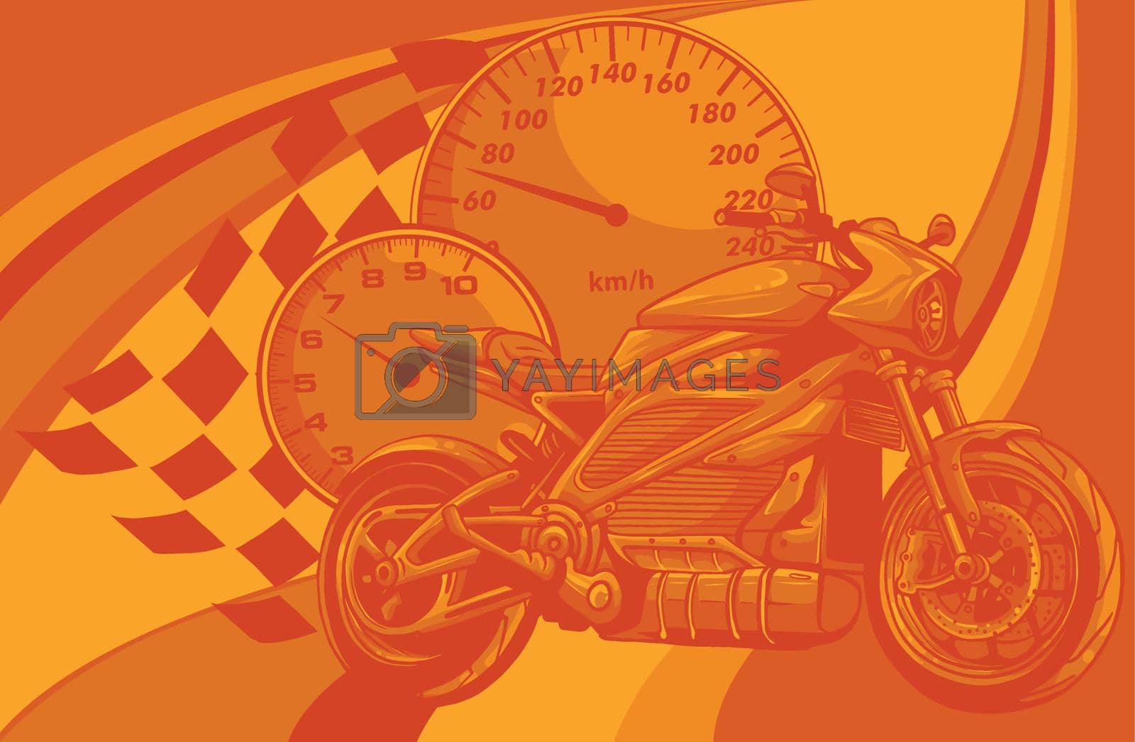 Royalty free image of a Motorcycle racer sport vector illustration design by dean