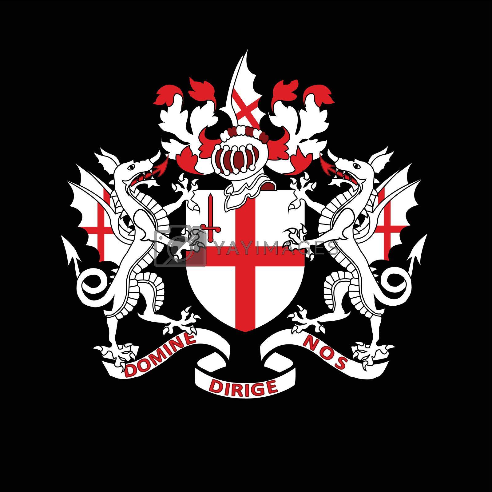 Royalty free image of Ancient UK And London Coat of Arms by Bigalbaloo
