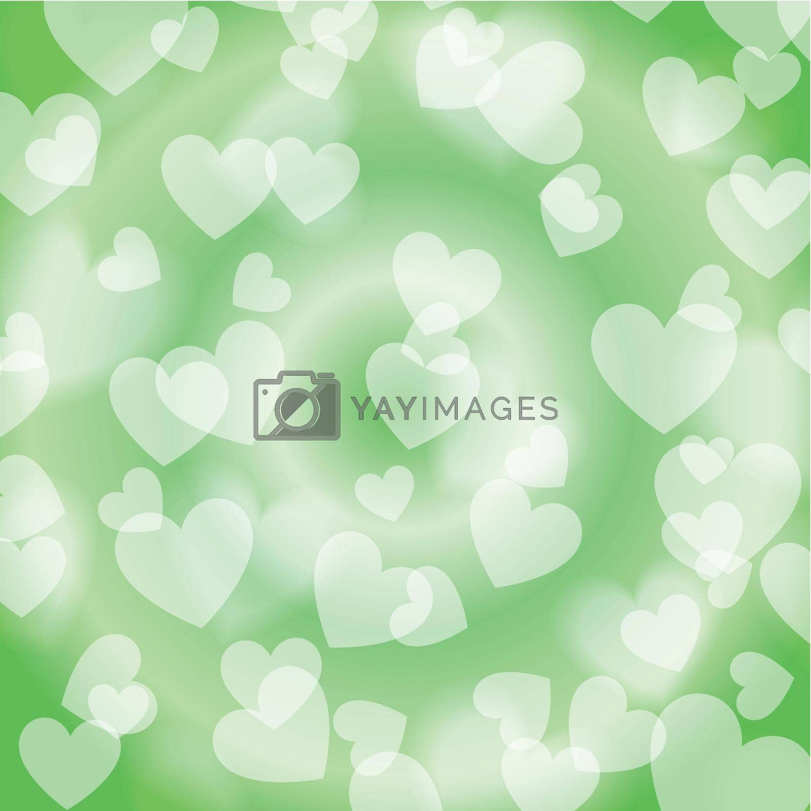 Royalty free image of Green Heart Bokeh, pattern, vector by MiniStocker
